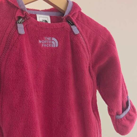 ❄️ The North Face Pink Fleece Infant Bunting | 6–12M | TNF One-Piece - Picture 4 of 6